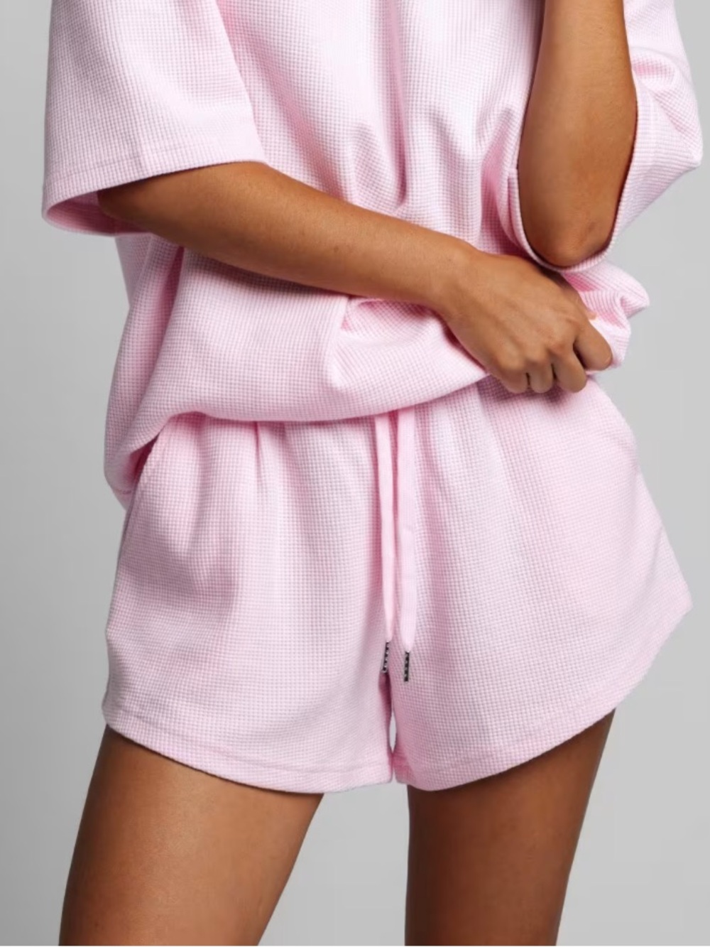 Comfrt Waffle Lounge Shorts Cherry Blossom